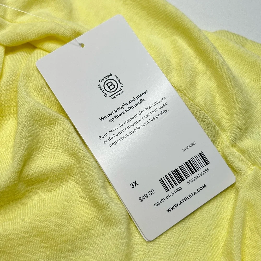 Athleta NWT Breezy Twist Tank Top Size 3X Yellow Lightweight NEW Athleisure - Picture 7 of 14